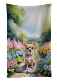 Chihuahua Spring Path Kitchen Towel Dish Cloths Guest Hand Towel Decorative Bathroom Towel for Face,Tea, Dishcloth, Kitchen and Bath