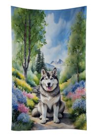 Alaskan Malamute Spring Garden Kitchen Towel Dish Cloths Guest Hand Towel Decorative Bathroom Towel for Face,Tea, Dishcloth, Kitchen and Bath