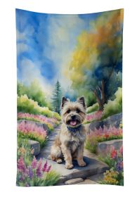 Cairn Terrier Spring Path Kitchen Towel Dish Cloths Guest Hand Towel Decorative Bathroom Towel for Face,Tea, Dishcloth, Kitchen and Bath