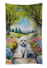 Maltipoo Spring Path Kitchen Towel Dish Cloths Guest Hand Towel Decorative Bathroom Towel for Face,Tea, Dishcloth, Kitchen and Bath