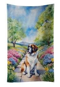 Saint Bernard Spring Path Kitchen Towel Dish Cloths Guest Hand Towel Decorative Bathroom Towel for Face,Tea, Dishcloth, Kitchen and Bath