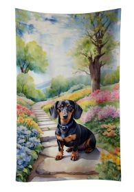 Dachshund Spring Path Kitchen Towel Dish Cloths Guest Hand Towel Decorative Bathroom Towel for Face,Tea, Dishcloth, Kitchen and Bath (Default: Default)
