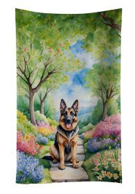 German Shepherd Spring Path Kitchen Towel Dish Cloths Guest Hand Towel Decorative Bathroom Towel for Face,Tea, Dishcloth, Kitchen and Bath (Default: Default)
